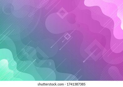 dynamic liquid purple blue color vector background 