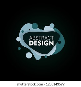 Dynamic liquid shapes, 
dark colors, vector illustration