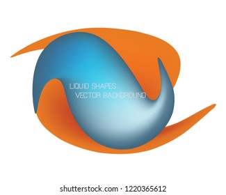 Dynamic liquid shapes vector illustration. Trend fluid forms original design. Non carbon forms of life fantasy colorful image.