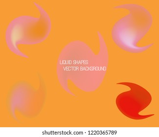 Dynamic liquid shapes vector illustration. Trend fluid forms original design. Non carbon forms of life fantasy colorful image.