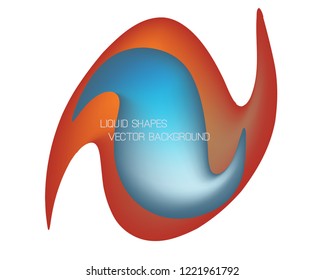 Dynamic liquid shapes vector illustration. Trend fluid forms original design. Non carbon forms of life fantasy colorful image.