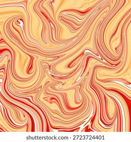 Remolino líquido dinámico con abstracto, fondo, textura, fluido, patrón de movimiento. Cálidos tonos rojos y crema perfectos para el arte moderno, la marca y el diseño de movimiento creativo.
