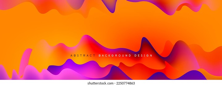 Dynamic liquid waves abstract background for covers, templates, flyers, placards, brochures, banners