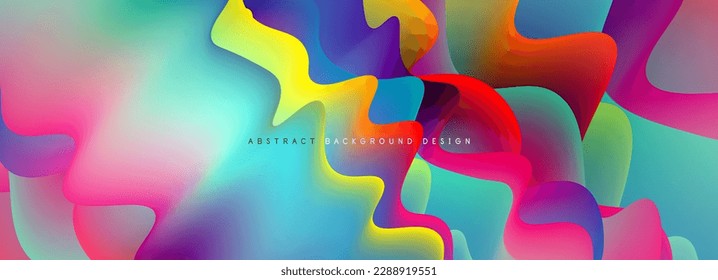 Dynamic liquid waves abstract background for covers, templates, flyers, placards, brochures, banners