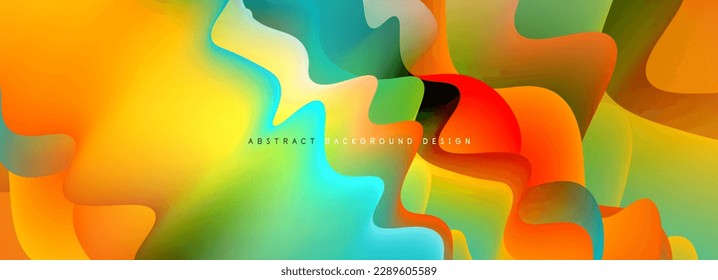 Dynamic liquid waves abstract background for covers, templates, flyers, placards, brochures, banners