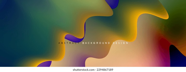Dynamic liquid waves abstract background for covers, templates, flyers, placards, brochures, banners
