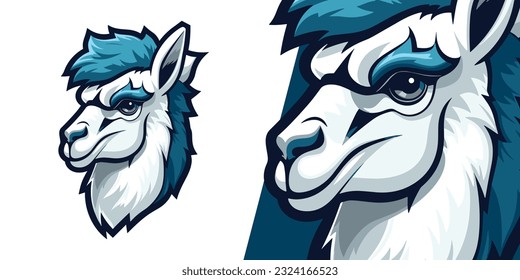 Dynamic Llama Logo Mascot: Vector Illustration for Sport and E-Sport Teams