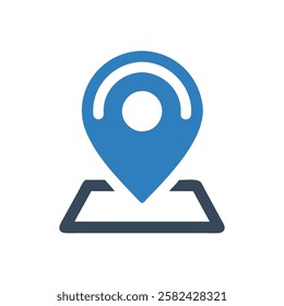 Dynamic location symbol illustration for effective mapping representation.