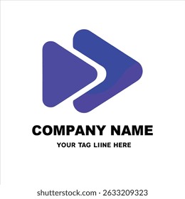 Dynamic logo design with blue gradient and graphics design 