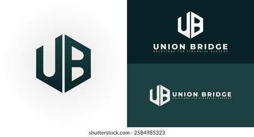 The dynamic logo design creatively integrates the initials UB within a striking hexagonal shape, creating a unique symbol that evokes a sense of structure, stability, and financial success.