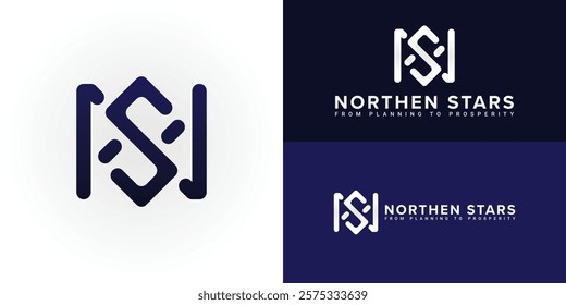 The dynamic logo design features the initials N and S creatively intertwined, creating a unique and visually striking symbol that evokes a sense of stability, growth, and financial prosperity.