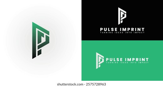 The dynamic logo design features the initials PI creatively integrated within a triangular shape, creating a unique striking symbol that evokes a sense of creativity, innovation, and forward movement.