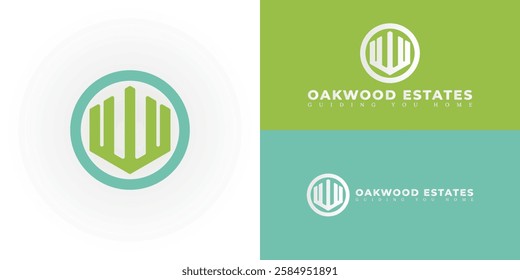 The dynamic logo design features the initials OW creatively integrated into a geometric shape that resembles a stylized building or a cityscape skyline evoking a sense of growth and stability