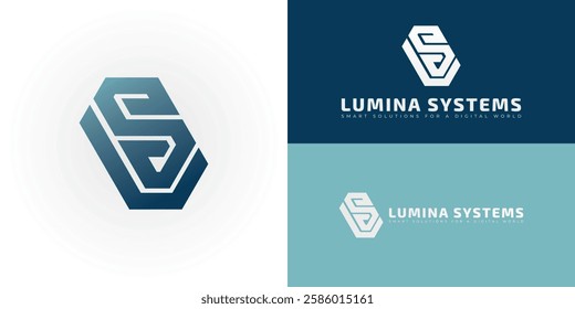 The dynamic logo design features the initials LS creatively integrated within a striking hexagonal shape, creating a unique and visually striking symbol that evokes a sense of innovation and precision