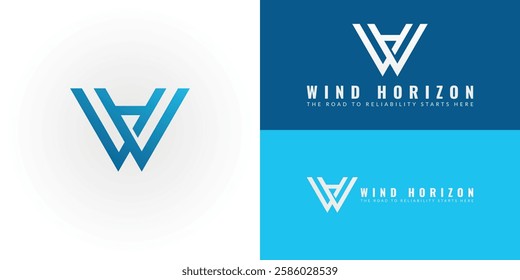 The dynamic logo design features the initials WH creatively integrated into a stylized arrow or lightning bolt, creating a unique symbol that evokes a sense of speed, movement, and efficient travel.