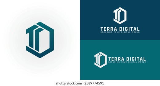 The dynamic logo design features the initials TD creatively integrated into a layered, hexagonal shield form, creating a unique symbol that evokes a sense of robust security and data integrity.