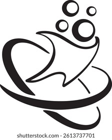 Dynamic logo design for an indoor trampoline and helium park, symbolizing fun, motion, and energy.