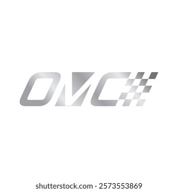 A dynamic logo featuring the letters "OMC" in a bold, stylized font with a checkered flag motif. The design evokes speed, power, and competition, for a racing team, event, or automotive brand