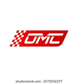 A dynamic logo featuring the letters "OMC" in a bold, stylized font with a checkered flag motif. The design evokes speed, power, and competition, for a racing team, event, or automotive brand