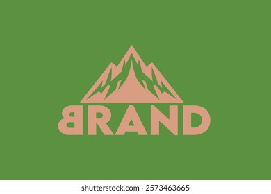 A dynamic logo featuring a mountain peak, representing strength, adventure, and resilience. Ideal for outdoor brands, adventure companies, or environmental initiatives.