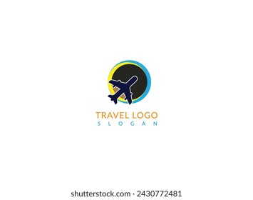 A dynamic logo featuring a sleek, modern airplane soaring through the sky, symbolizing the exhilaration and freedom of travel. travel agency logo