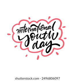 A dynamic logo for International Youth Day, promoting youth empowerment and active community engagement