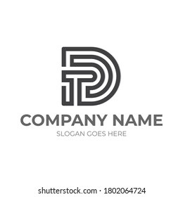 Dynamic Logo letter D logo design template