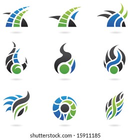 formas de logotipo dinámico y elementos de diseño gráfico