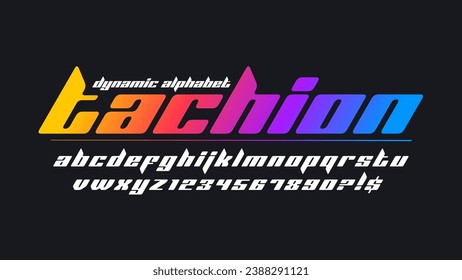 Dynamic lowercase alphabet design, speed moving, original characters set. Swatch color control. 30 degree skew