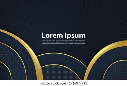 Dynamic luxury paper cut background, Abstract decoration,