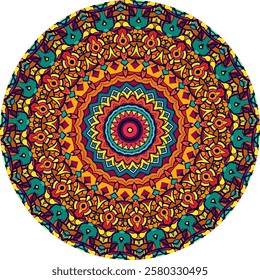 Dynamic Mandala Art Featuring Symmetry and Radiant Colors