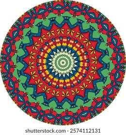 Dynamic Mandala Artwork Combining Nature Themes