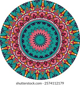 Dynamic Mandala Featuring Concentric Circles