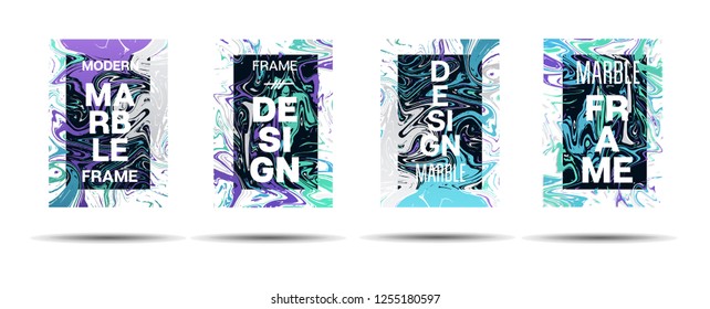 Dynamic Marble Texture Frame Vector Design. Liquid Paint Trendy Suminagashi Ad, Music Poster, Congratulations Card, Cover Background.