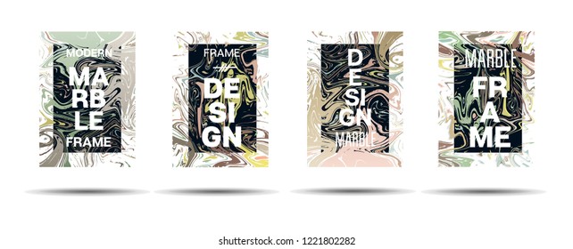 Dynamic Marble Texture Vector Frame Design. Suminagashi Liquid Paint Ad, Music, Party Poster, Congratulations Card, Cover Background. Gradient Overlay Border, Vibrant Vector Marble Texture Design