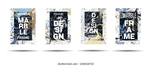 Dynamic Marble Texture Vector Frame Design. Suminagashi Gleaming Liquid Paint Ad, Music Poster, Motivational Card, Cover Background. Gradient Overlay Border, Business Vector Marble Texture Design