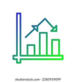 Dynamic Market Trend Analysis Gradient Icon