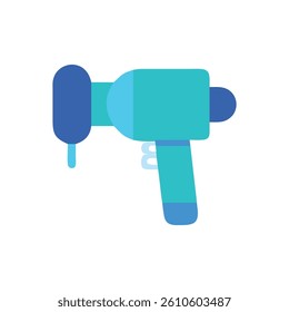 Dynamic Massage Gun Icon. Design of Fitness and Gym Icons.