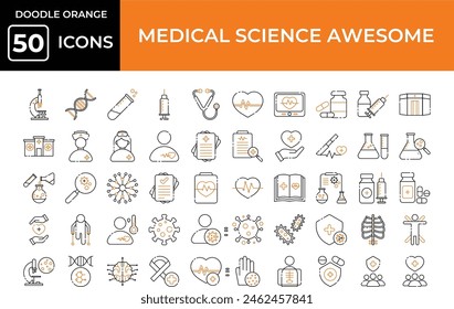 Dynamic Medical Science Icons: Perfect for Health Services, Medical Research, and Clinical Applications