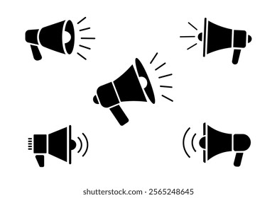 Dynamic megaphone speaker symbol for effective communication and outreach, megaphone speaker icon, loudspeaker communication symbol, public speaking megaphone, media announcement icon