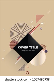 Dynamic memphis neo pattern with white, red and pink geometrical shapes on background. Minimalistic front page texture. Colorful memphis neo style backdrop for marketing purpose.