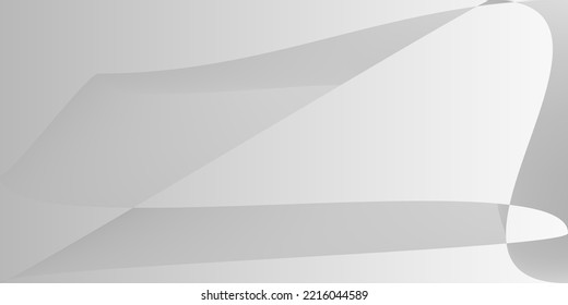 Malla de gradiente de aluminio monocromático metálico dinámico. Fondo de la Oficina de Fluidos Futuristas y Tecnológicos. Gris Digital Silver Capas Diseño Moderno. Ilustración De Forma Gris Moderna Mínima.