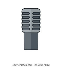 Dynamic microphone illustration with a simple, clean design, suitable for modern audio projects