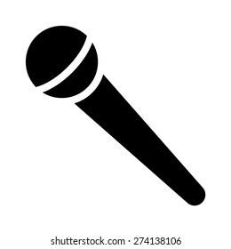 Dynamic microphone / mic for singing flat vector icon for apps and websites