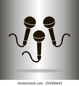 Dynamic microphones, vector icon