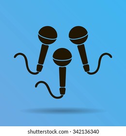 Dynamic microphones, vector icon
