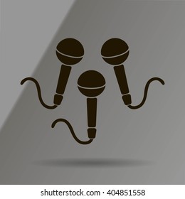 Dynamic microphones, vector icon