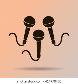 Dynamic microphones, vector icon