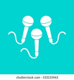 Dynamic microphones, vector icon