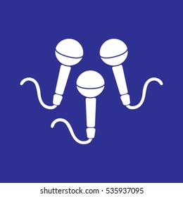 Dynamic microphones, vector icon